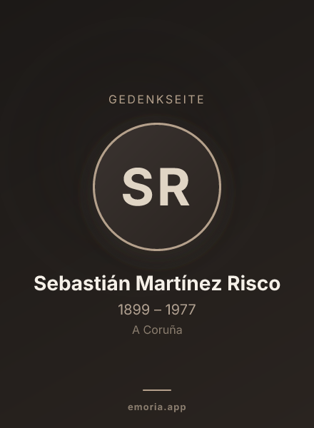 Gedenkportrait von Sebastián Martínez Risco