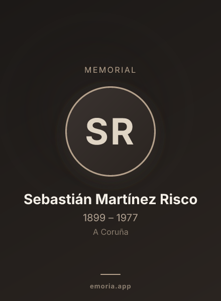 Memorial portrait of Sebastián Martínez Risco