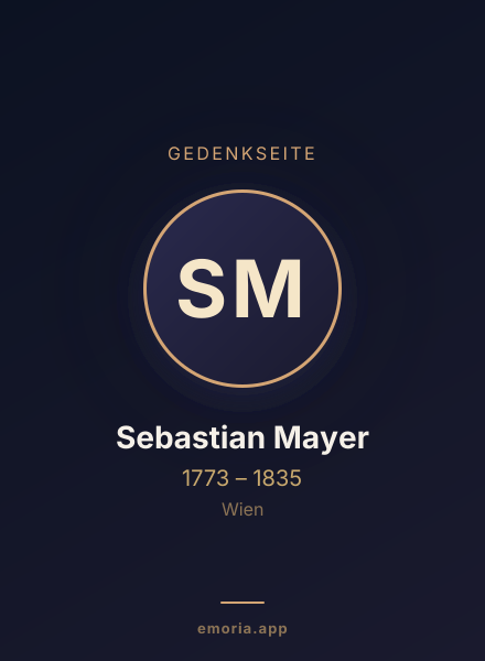 Gedenkportrait von Sebastian Mayer