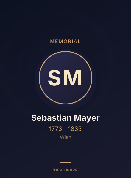 Memorial portrait of Sebastian Mayer