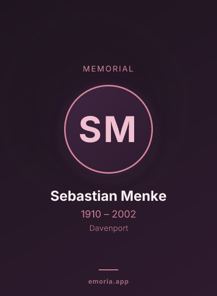 Memorial portrait of Sebastian Menke