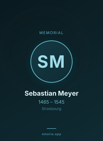 Memorial portrait of Sebastian Meyer