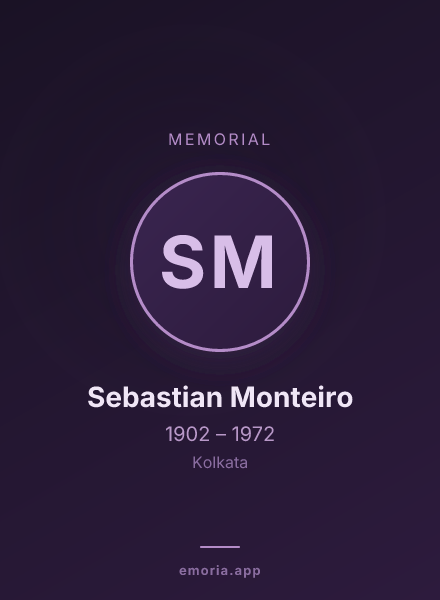 Memorial portrait of Sebastian Monteiro