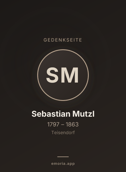 Gedenkportrait von Sebastian Mutzl