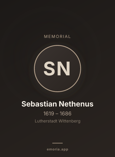 Memorial portrait of Sebastian Nethenus