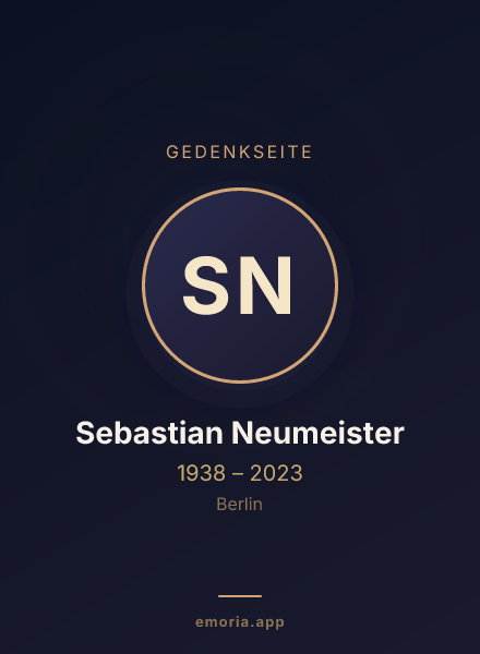 Gedenkportrait von Sebastian Neumeister
