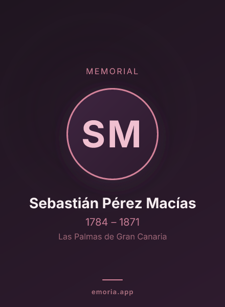 Memorial portrait of Sebastián Pérez Macías