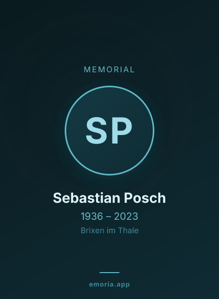 Memorial portrait of Sebastian Posch