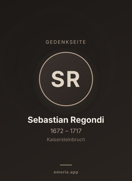 Gedenkportrait von Sebastian Regondi