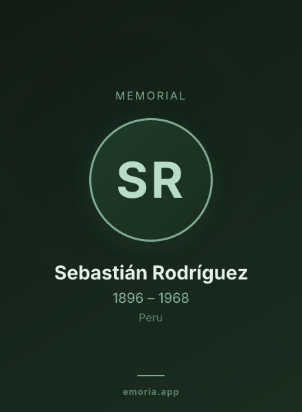 Memorial portrait of Sebastián Rodríguez