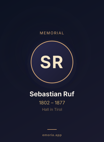 Memorial portrait of Sebastian Ruf