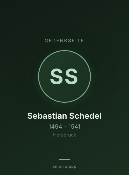 Gedenkportrait von Sebastian Schedel