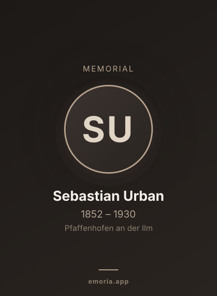 Memorial portrait of Sebastian Urban