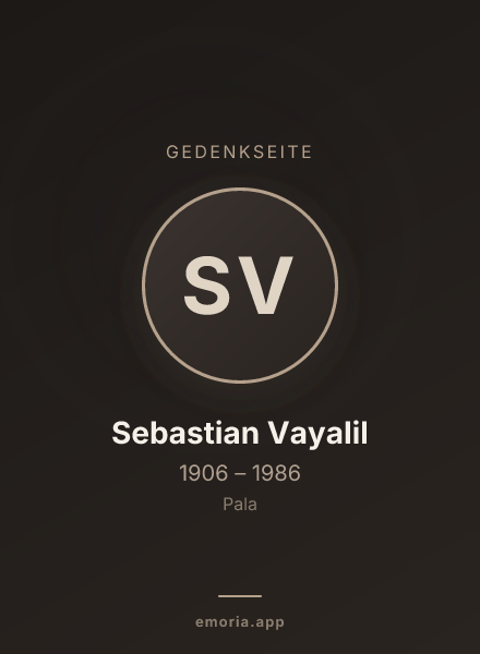 Gedenkportrait von Sebastian Vayalil