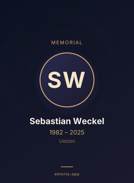 Memorial portrait of Sebastian Weckel