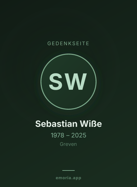 Gedenkportrait von Sebastian Wiße