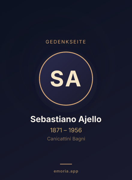Gedenkportrait von Sebastiano Ajello