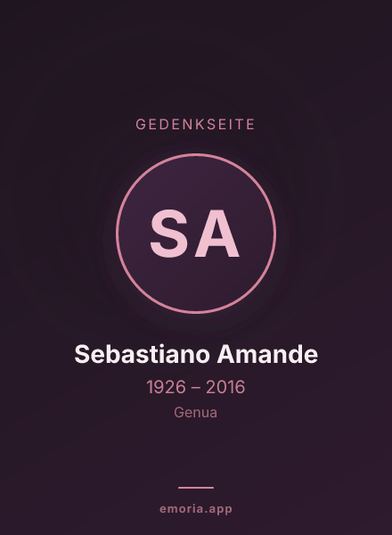 Gedenkportrait von Sebastiano Amande