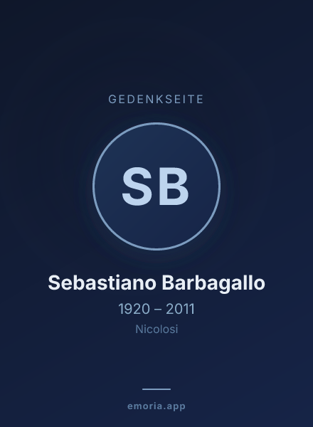 Gedenkportrait von Sebastiano Barbagallo