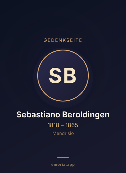 Gedenkportrait von Sebastiano Beroldingen