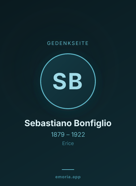 Gedenkportrait von Sebastiano Bonfiglio