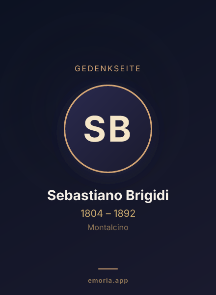 Gedenkportrait von Sebastiano Brigidi