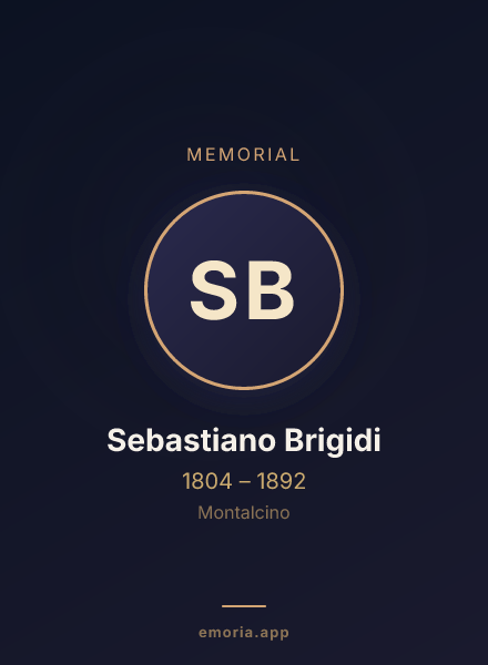 Memorial portrait of Sebastiano Brigidi