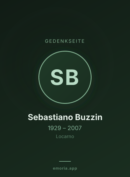 Gedenkportrait von Sebastiano Buzzin