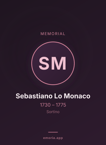Memorial portrait of Sebastiano Lo Monaco