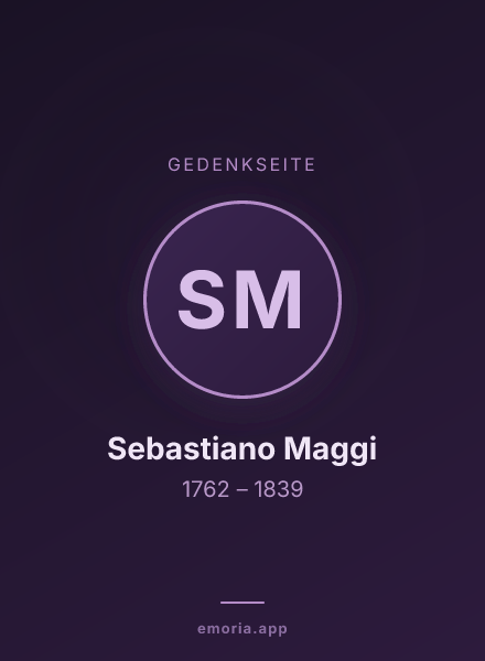 Gedenkportrait von Sebastiano Maggi