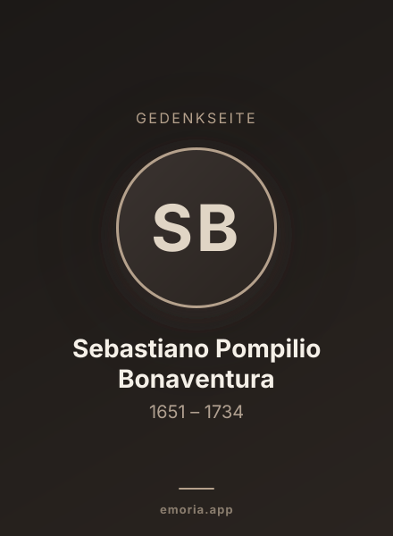 Gedenkportrait von Sebastiano Pompilio Bonaventura