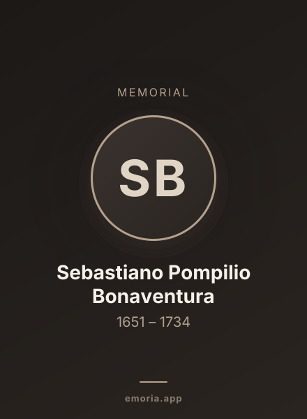 Memorial portrait of Sebastiano Pompilio Bonaventura