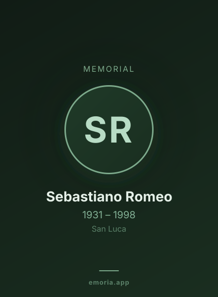 Memorial portrait of Sebastiano Romeo