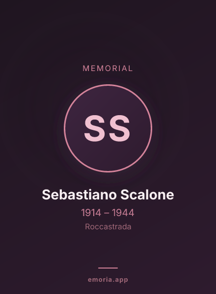 Memorial portrait of Sebastiano Scalone
