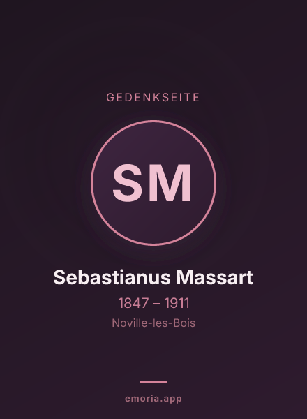 Gedenkportrait von Sebastianus Massart