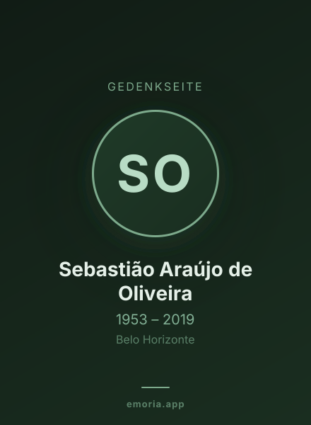 Gedenkportrait von Sebastião Araújo de Oliveira