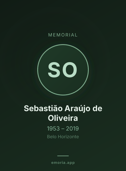 Memorial portrait of Sebastião Araújo de Oliveira