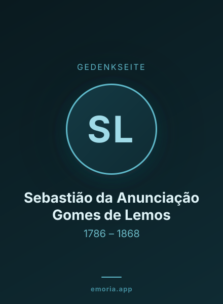 Gedenkportrait von Sebastião da Anunciação Gomes de Lemos