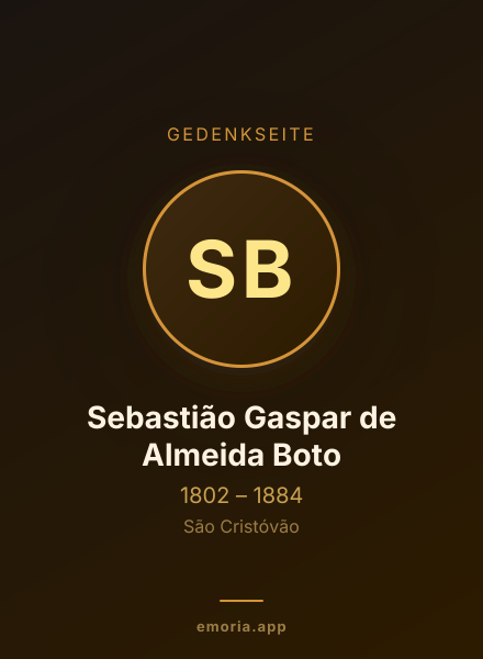 Gedenkportrait von Sebastião Gaspar de Almeida Boto