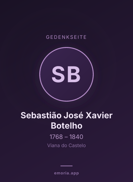 Gedenkportrait von Sebastião José Xavier Botelho