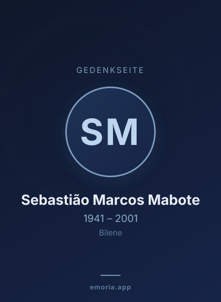 Gedenkportrait von Sebastião Marcos Mabote