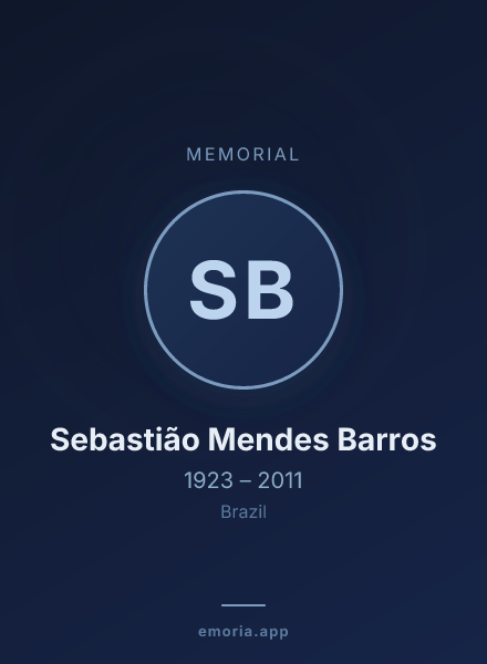 Memorial portrait of Sebastião Mendes Barros