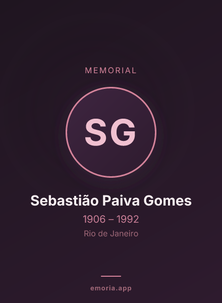 Memorial portrait of Sebastião Paiva Gomes