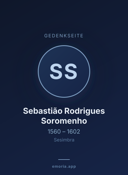 Gedenkportrait von Sebastião Rodrigues Soromenho