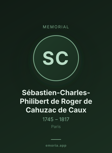 Memorial portrait of Sébastien-Charles-Philibert de Roger de Cahuzac de Caux