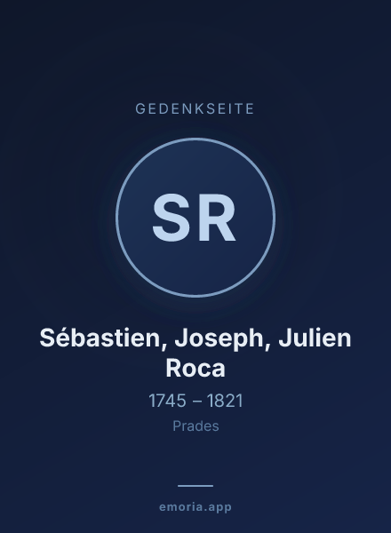 Gedenkportrait von Sébastien, Joseph, Julien Roca