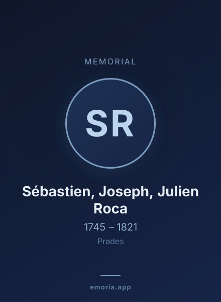 Memorial portrait of Sébastien, Joseph, Julien Roca