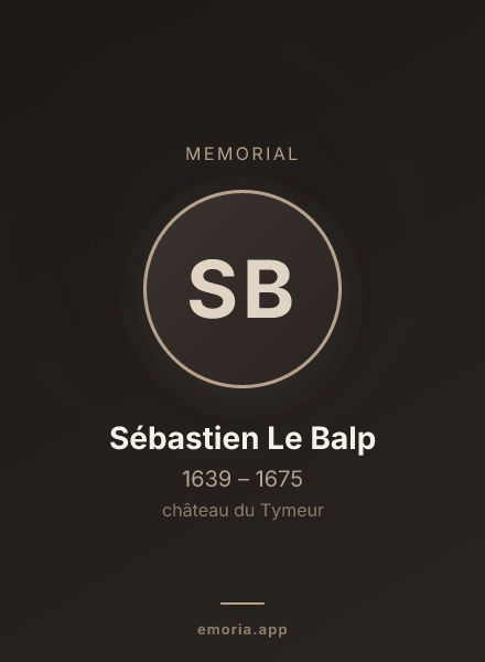 Memorial portrait of Sébastien Le Balp