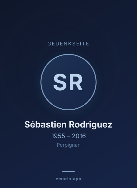 Gedenkportrait von Sébastien Rodriguez