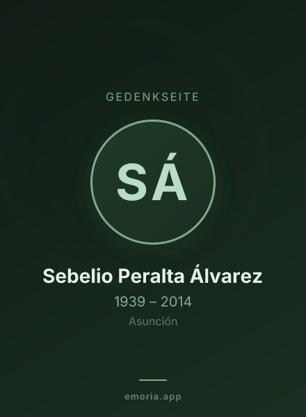 Gedenkportrait von Sebelio Peralta Álvarez